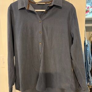 Orvis Women's Blue Button Down Shirt